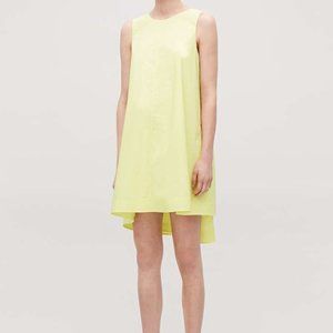 COS DOUBLE-LAYER SLEEVELESS DRESS - Light yellow